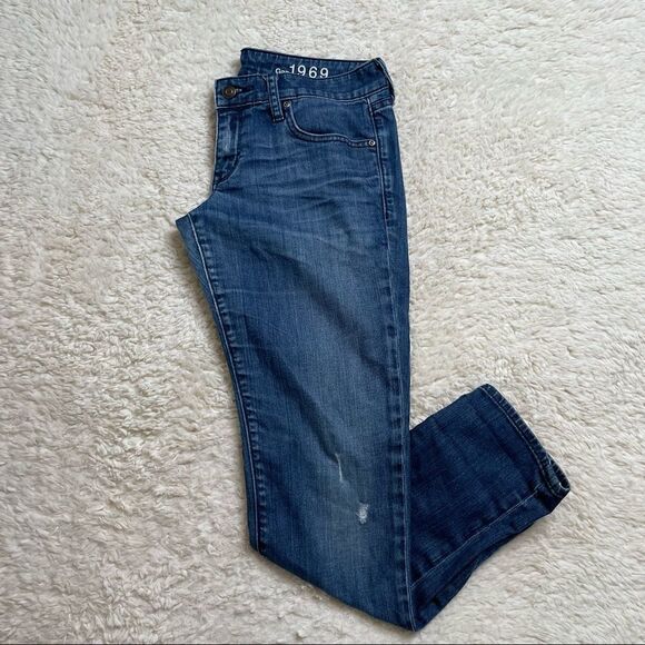 GAP Denim - Gap Distressed Indigo Always Skinny Jeans size 6/28